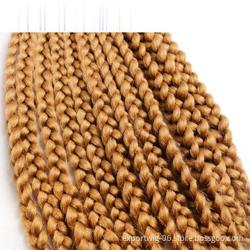 Answer handmade box braids hair box  two tone color synthetic braiding hair synthetic hair extension